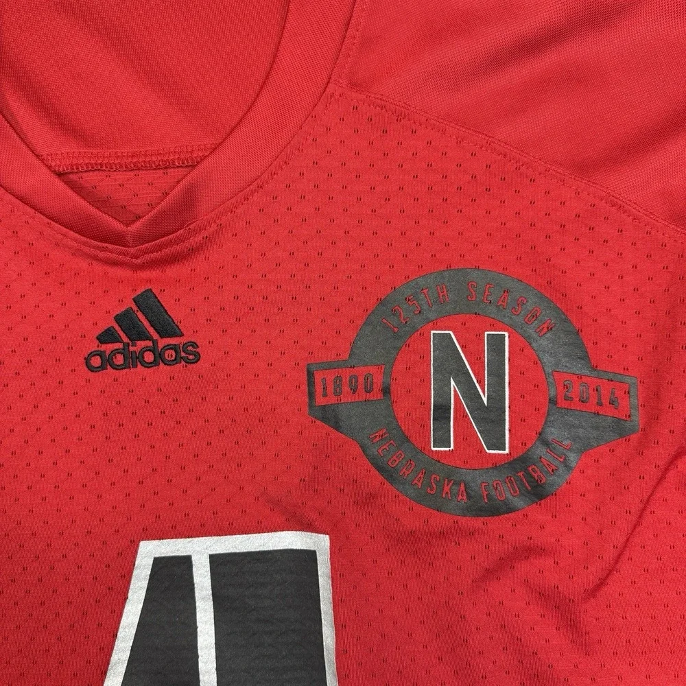 Nebraska Cornhuskers Adidas Football‎ Jersey #4 Red Mens XL 125th Season 2014